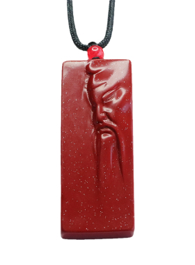 朱砂关公吊坠紫金砂忠义千秋武财神关公关二爷复古风方牌挂件