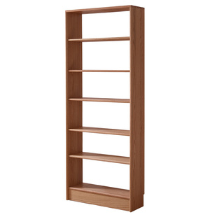 实木书架书柜橡木置物架原木落地无背板组合北欧开放格展示架定制