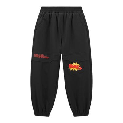 minipeace男童工装裤加绒