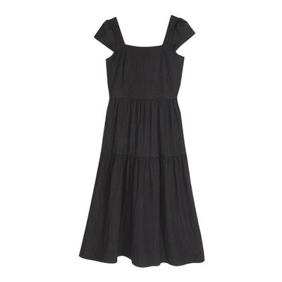 小个子掐腰小黑裙显瘦连衣裙