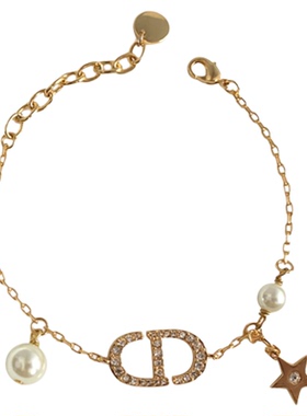 奥米迪奥D镶钻珍珠手链欧美