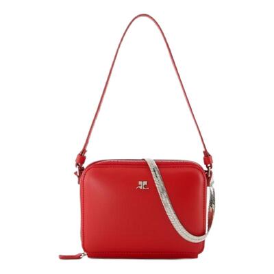 活希源 Courreges Cloud Chained 红色皮质手包挎包