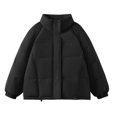 NOW真维斯黑色立领羽绒服女冬2026新款保暖巨好看的棉袄短款外套