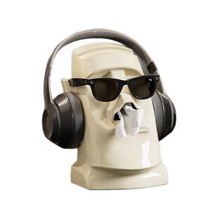 抽纸巾盒创意石像搞怪个性轻奢高级设计感客厅茶几餐桌面装饰摆件