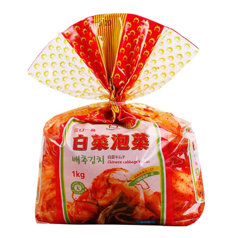 三口一品辣白菜 韩国风味泡菜 延边辣白菜 1kg 手工腌制泡菜半颗