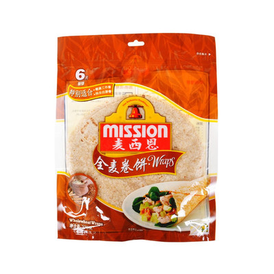 麦西恩全麦卷饼6片面饼
