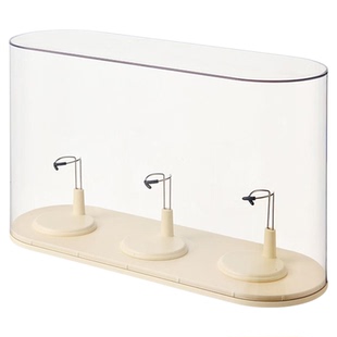 labubu盲盒收纳展示架拉布布手办搪胶娃娃展示柜子透明防尘展示盒