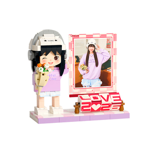 方仔照相馆情侣礼物照片定制积木人像手办情人节纪念日礼品送女友