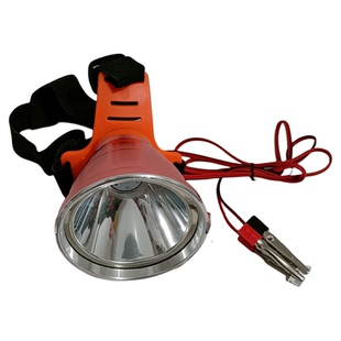 12v24伏黄光聚光强光超亮直流钓鱼锂电池大功率外接电瓶专用头灯
