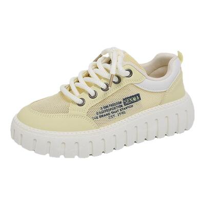 森马板鞋女夏薄款透气厚底休闲鞋