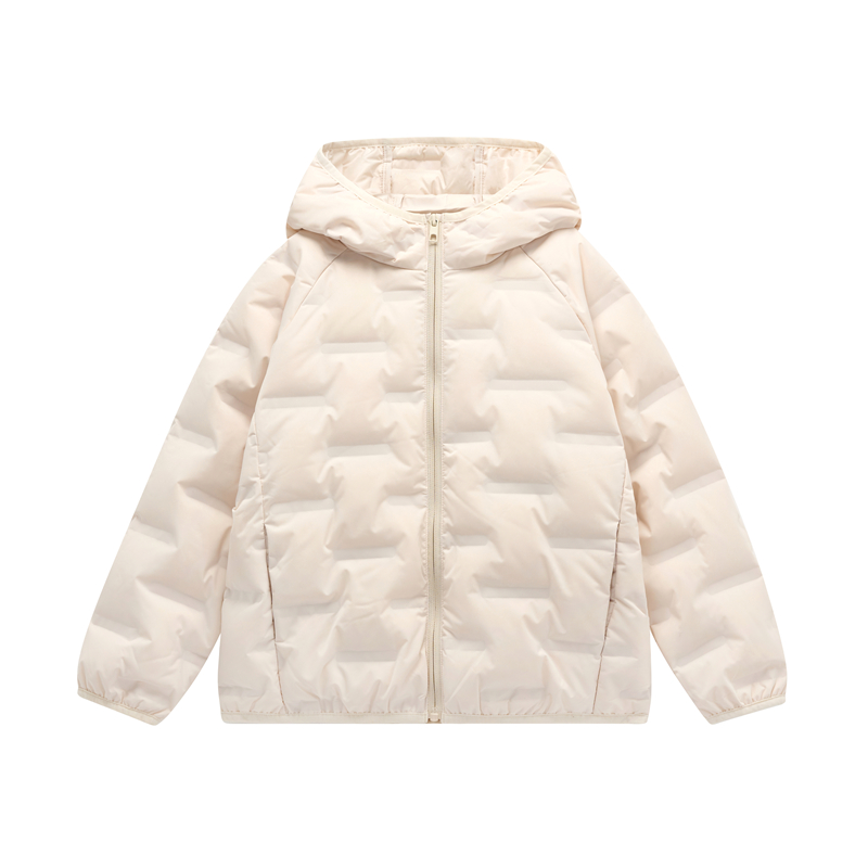 OPCP儿童轻薄羽绒服新国标90白鸭绒女童冬季外套短款男童保暖上衣