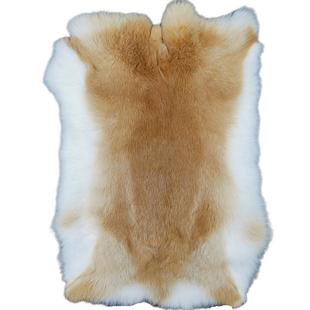 大尺寸兔皮毛整张皮草原料护膝护腰保暖垫内胆DIY手拿包手套饰品