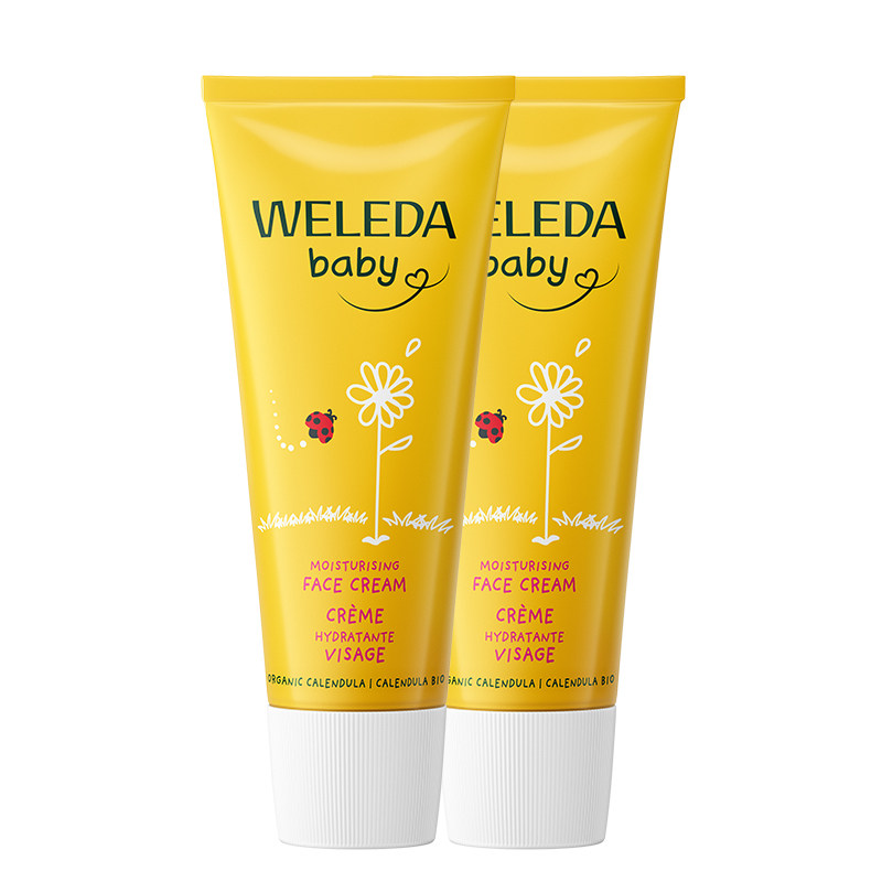 【弯弯推荐】weleda维蕾德金盏花面霜四季儿童宝宝霜2只装组合