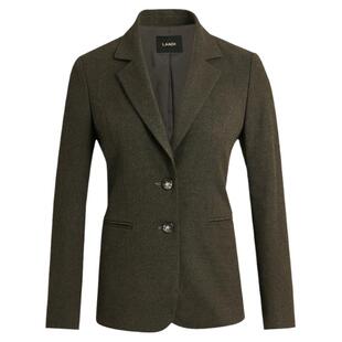 [商场同款]LANDI墨绿色绵羊毛两粒扣通勤修身西装外套女冬新品