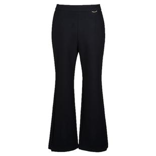 JAN AN NO 简爱诺百搭气质加绒黑色微喇裤长裤冬季新款J2470151DK