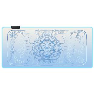 魔法阵发光RGB鼠标垫fps专用女生高颜值键盘垫超大号电竞游戏桌垫