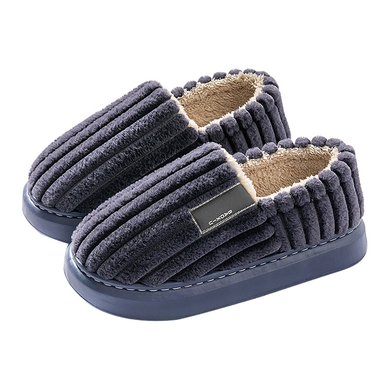 男士冬季大码棉拖鞋464748加肥加大室内家居包跟加绒保暖毛绒棉鞋