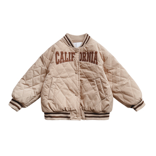 棉服女童2026年新款冬季洋气女孩棉衣冬装加厚夹棉外套儿童棉袄潮