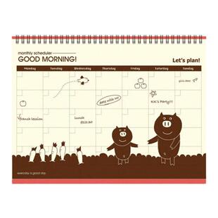 清仓SEASON台湾四季自填日期桌面台历月历计划表日程安排记事A4