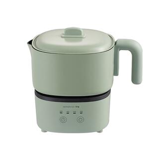 罗娅折叠锅便携锅旅行电煮锅小型电火锅分体式电煮锅烧水壶2.2L