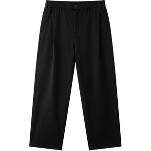 gxg.jeans男装 黑色肌理感休闲基础宽松长裤男裤 25年秋季新品