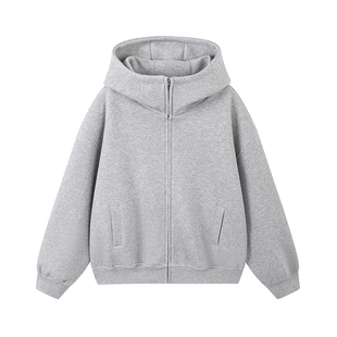 CoosRetro美式复古刺绣开衫连帽卫衣春季情侣休闲百搭宽松外套潮