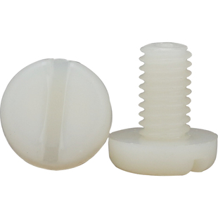 PA66尼龙塑料开槽盘头一字螺钉绝缘螺丝圆头螺丝钉 M2M3M4M5M6M8