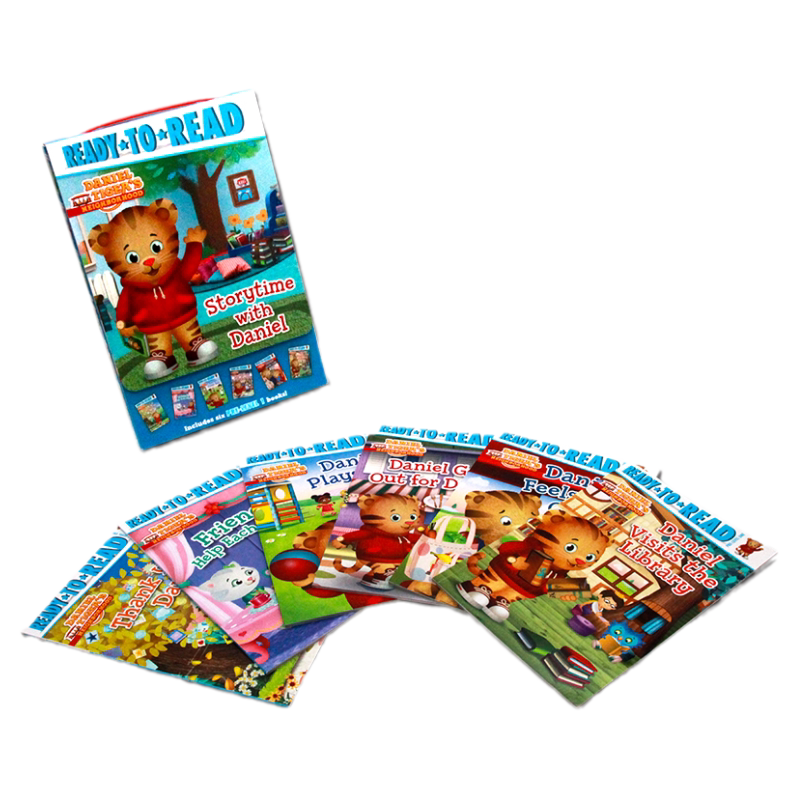 英文原版 Ready to Read Level 1 系列 storytime with Daniel 6册小老虎丹尼尔的邻居盒装合售 儿童英语分级阅读绘本英语学习提升