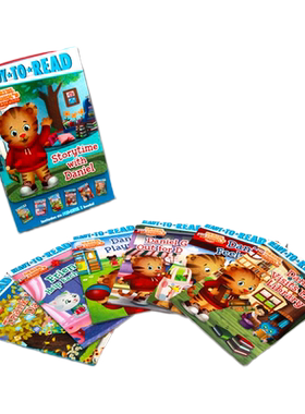 英文原版 Ready to Read Level 1 系列 storytime with Daniel 6册小老虎丹尼尔的邻居盒装合售 儿童英语分级阅读绘本英语学习提升