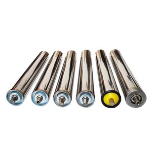 无动力滚筒托辊25/38/50/60镀锌流水线滚筒输送带滚轮不锈钢托辊