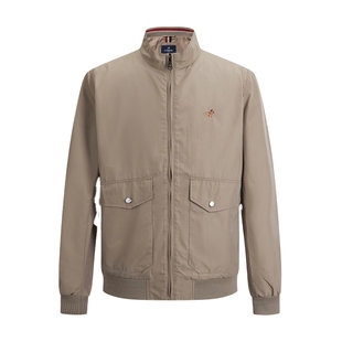 LONDA 伦德马秋季新款商务休闲立领夹克外套男士御风易打理茄克