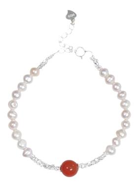 兰术女珍珠新中式碎银子手链