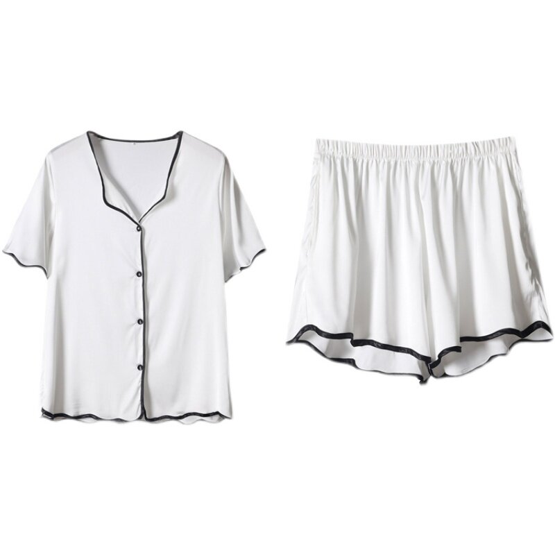 女真丝长袖长裤蚕丝家居服套装