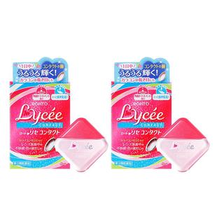日本进口乐敦Lycee小红花隐形眼镜眼药水滴眼液缓解干涩疲劳8ml*2