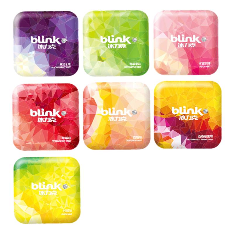 blink冰力克薄荷糖果含片汁润糖清新口气喉旅行便携零食品