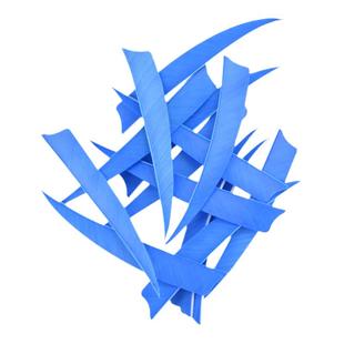 箭支羽毛火鸡真羽羽毛刀翎羽3/4/5寸纯花色水滴盾形羽箭支DIY配件