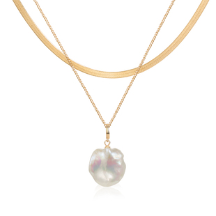 AmberLollipop淡水巴洛克珍珠项链女2026爆款蛇骨链 巴洛克系列