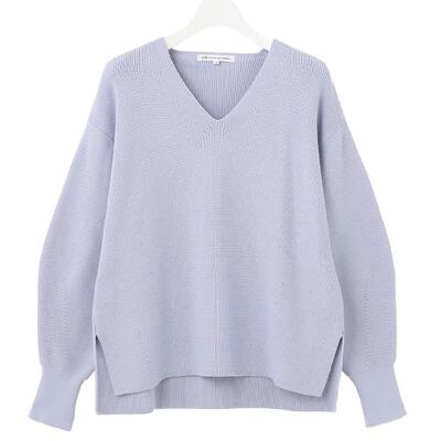 棉混纺套头长袖针织衫商场同款