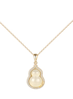 999纯银玉髓葫芦项链轻奢高级感