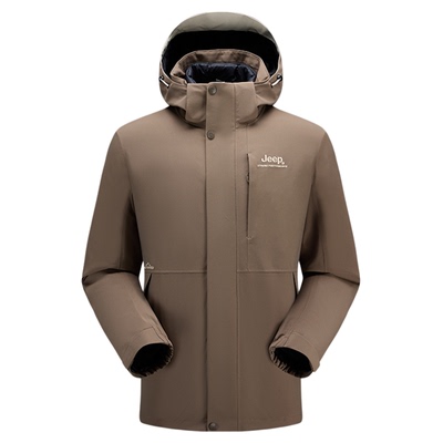 Jeep防风防水拒污保暖羽绒三合一