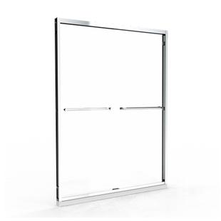 莱博顿定制淋浴房不锈钢移门浴室隔断一字形钢化玻璃门WPB6122