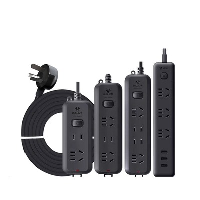 公牛插排超长插线板黑色长线