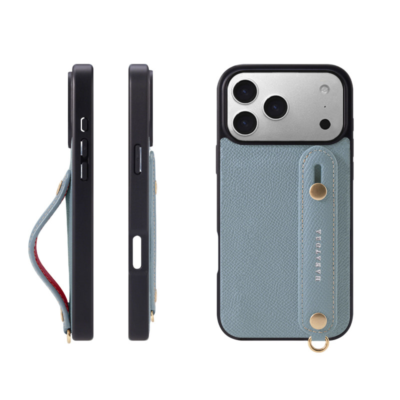 【头层牛皮】适用iPhone17/16/15Promax手机壳苹果14PLus/13真皮带挂绳腕带支架新款高级感手腕全包