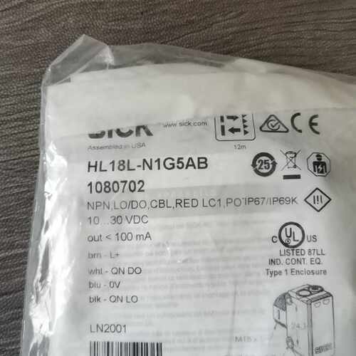 1080702全新原装SICK西克HL18L-N1G5AB镜