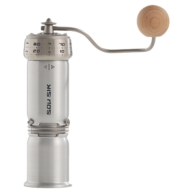 SOU SIK·P-1手摇咖啡磨豆机 铝本色手冲意式咖啡器具手动研磨机