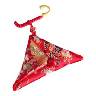 免缝防水三角附身福袋空袋子护身符平安挂件装朱砂胎毛袋婴儿别针