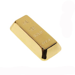 纯铜实心金条黄铜摆件仿真假金砖足重样品金店大金块展示模型道具