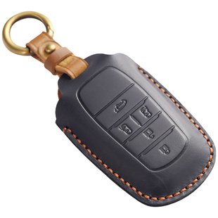 适用于丰田埃尔法钥匙套兰德酷路泽赛那格瑞维亚威尔法真皮包壳扣