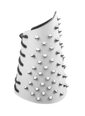 扁平合金伞形铆钉大红荔枝纹手链