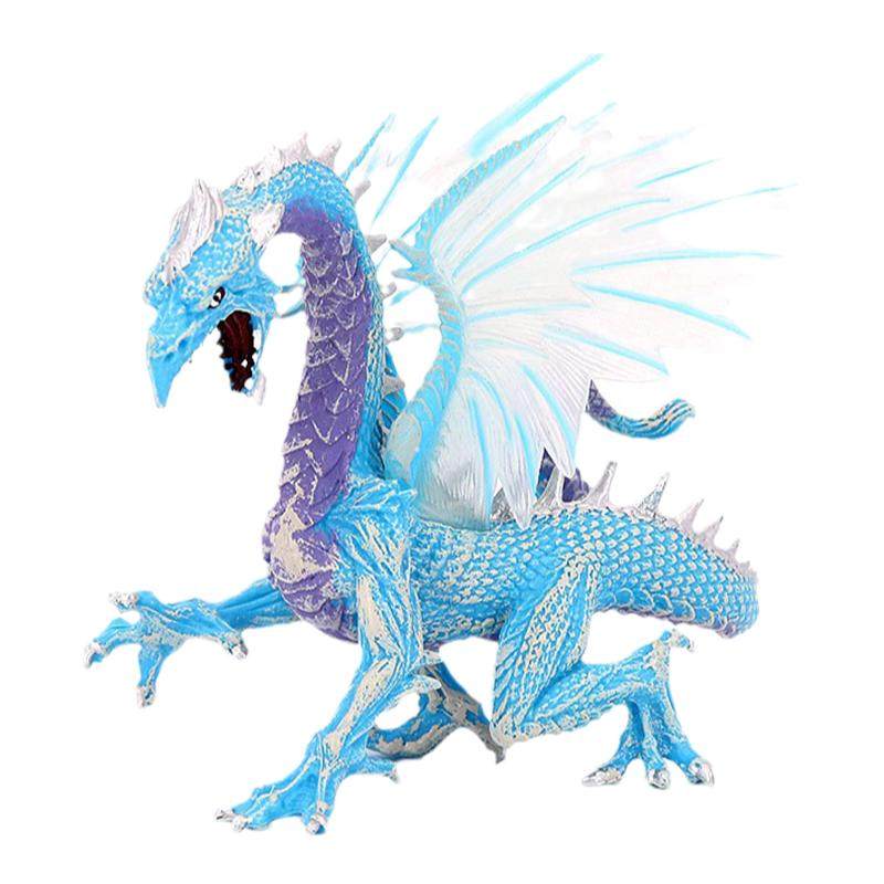 仿真西方神话魔兽龙冰飞龙实心动物恐龙模型儿童认知塑胶玩具摆件